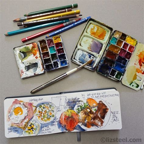 watercolor box liz steel|liz steel sketchbook.